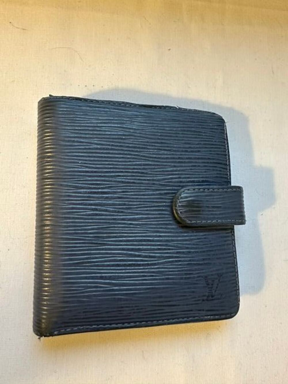 Louis Vuitton Blue Epi Leather Porte-Billets Compact Wallet GUC